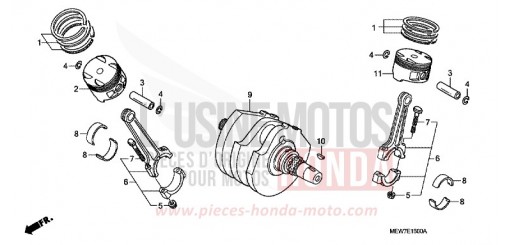 ALBERO MOTORE/PISTONE NT700VA7 di 2007